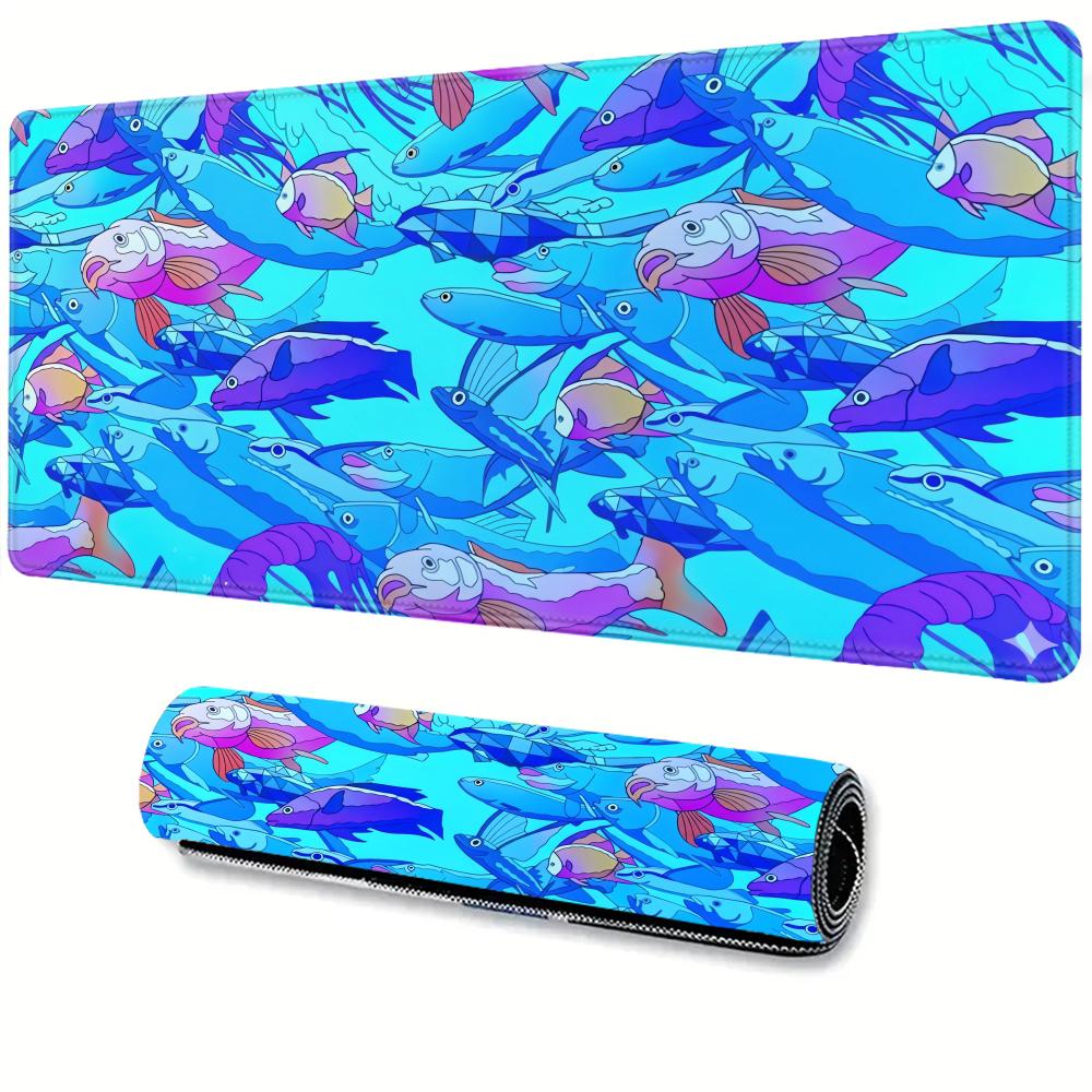 Gaming Accessories Table - HD Printing Fish Rubber Mouse Pad