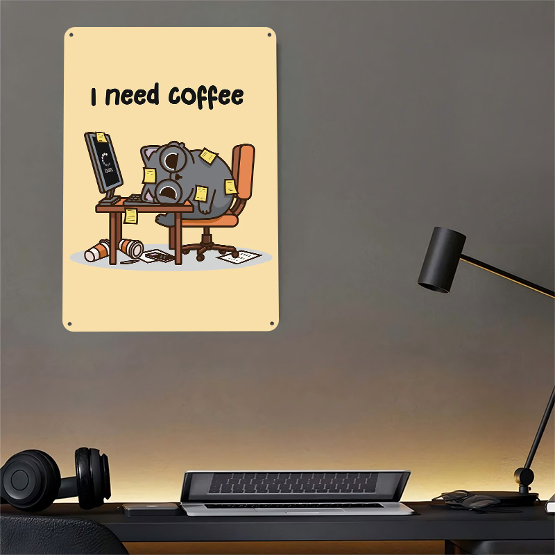 I Need Coffee 3D Texture Metal - Gaming Accessories Needed recension och pris