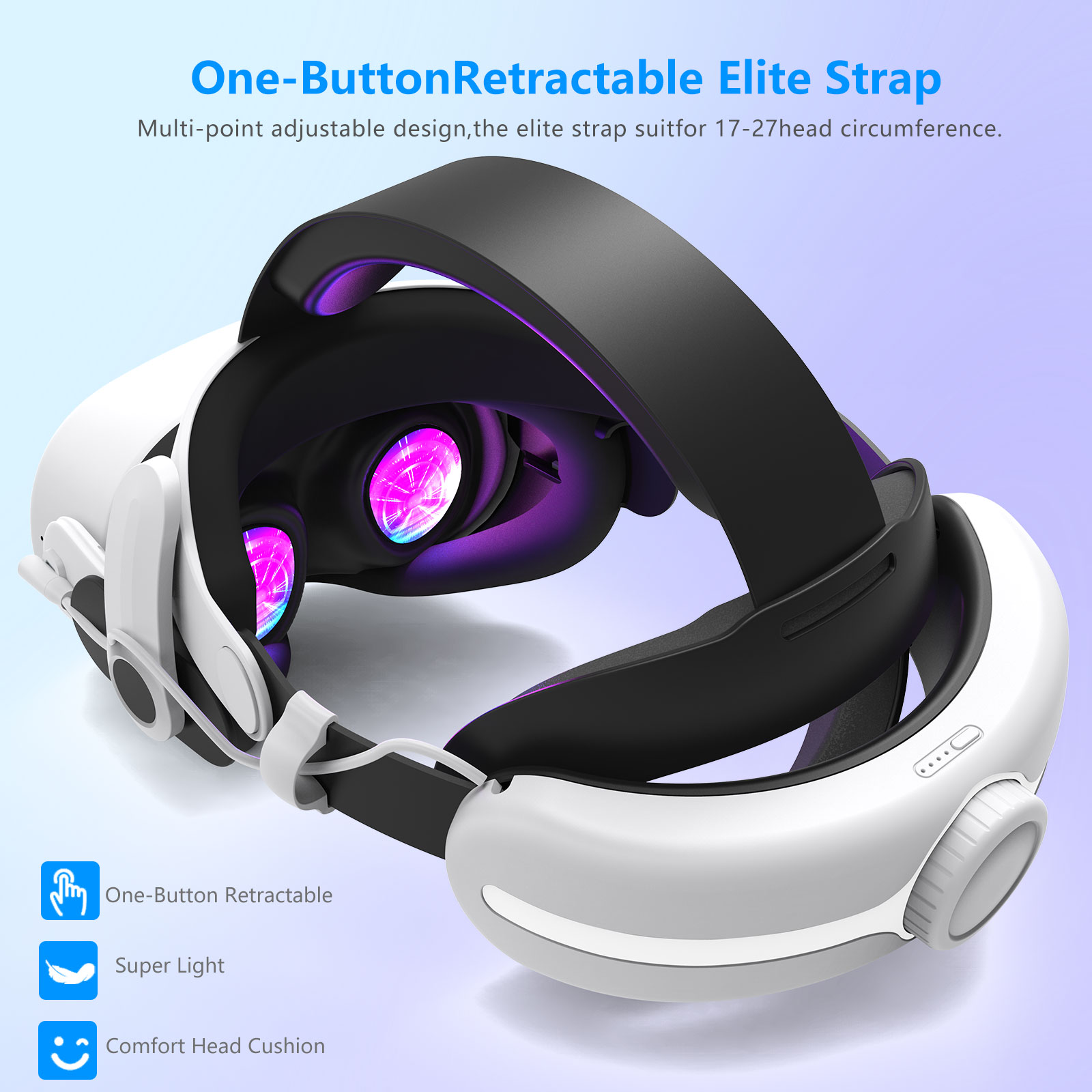 For Quest3S VR Headset 12000mA - Gaming Accessories Headset recension och pris