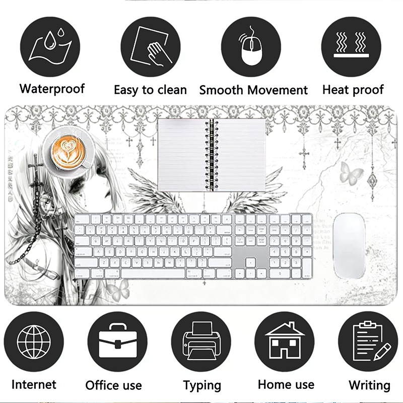 Leather Mousepad Black White A - Gaming Accessories Deals recension och pris