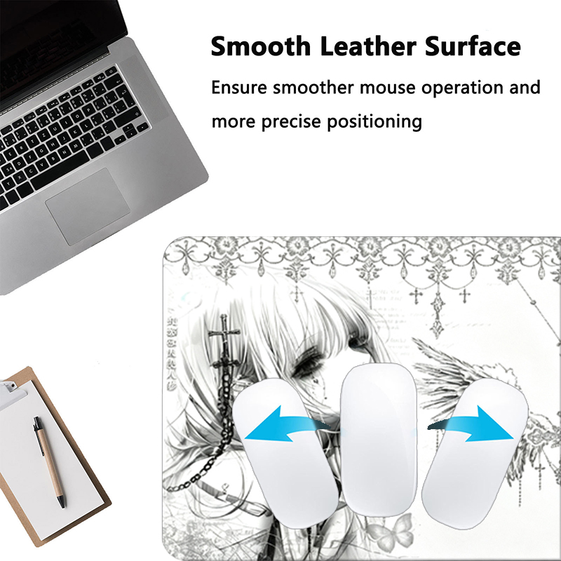 Leather Mousepad Black White A - Gaming Accessories Deals recension och pris