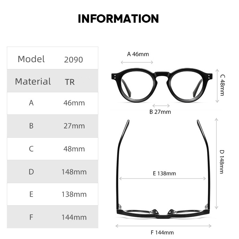 New Retro Round Glasses Frame  - Gaming Accessories Men recension och pris