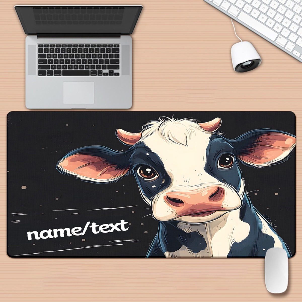 Cute Cow Cartoon Mouse Pad XXL - Gaming Accessories Name recension och pris
