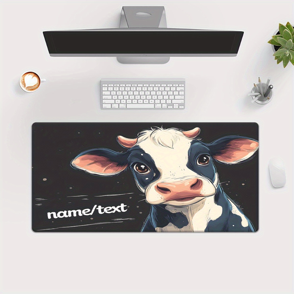 Cute Cow Cartoon Mouse Pad XXL - Gaming Accessories Name recension och pris